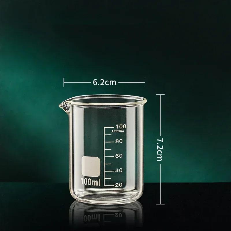 2025 New Transparent 50-1000ml High Borosilicate Glass Measuring Cup Kitchen Tool Baking Measuring Cups Clear Scale Cup Laborato