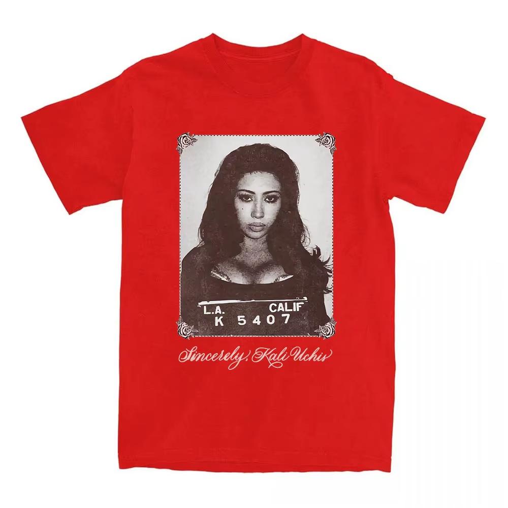 

KALI UCHIS Sincerely Photo TShirt Cotton Female T Shirt Graphic Printing Unisexs Clothing Womens Streetwear 2026 Summer T Shirt 4XL