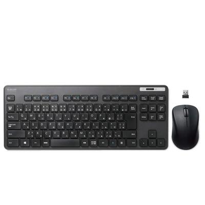 Teclado ELECOM Wireless Membrana Fino Compacto Teclado com Mouse Preto (Receptor incluído) TK-FDM109MBK