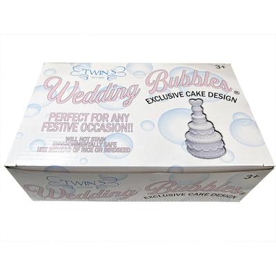 24 Cake-Shaped Wedding Bubbles for Weddings, Bubble Showers, Garden Weddings, Ceremonies, Bridal, and More.