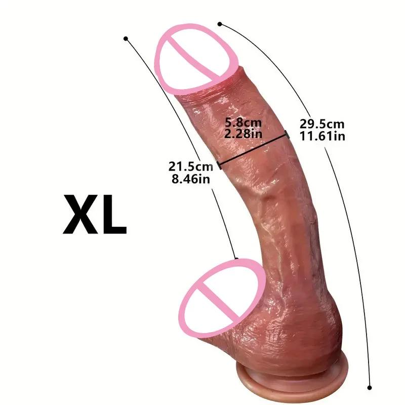 Oversized Soft Realistic Dildo Big Penis Suction Cup Dick Penetration Anal Adult Sex Toys Women Masturbation Clitoral and Vaginal G-spot Stimulation