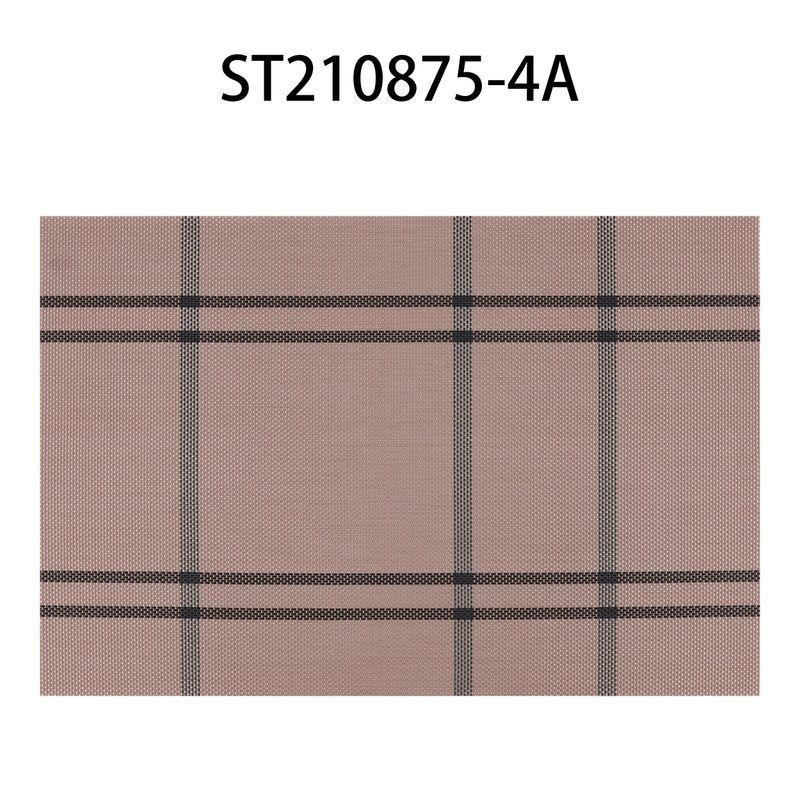 Light luxury plaid placemat, heat insulation and anti-scalding mat, home restaurant desktop non-slip bowl mat, durable, scratch-proof, beautiful