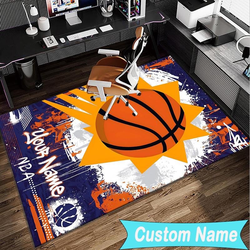 Custom Name Rug Phoenix Basketball Team Area Rug Suitable for Indoor And Outdoor,Carpets for Homes, Offices,Living Rooms,Home Decor,Christmas Gift