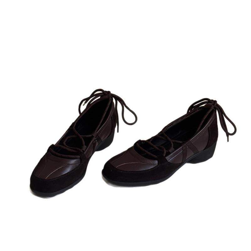 Sheepskin Version Mary Jane Shoes Ballet Style Women's Cm Inner Height Increase Women's Shoes Soft Sole Not Tired Feet Single Shoes