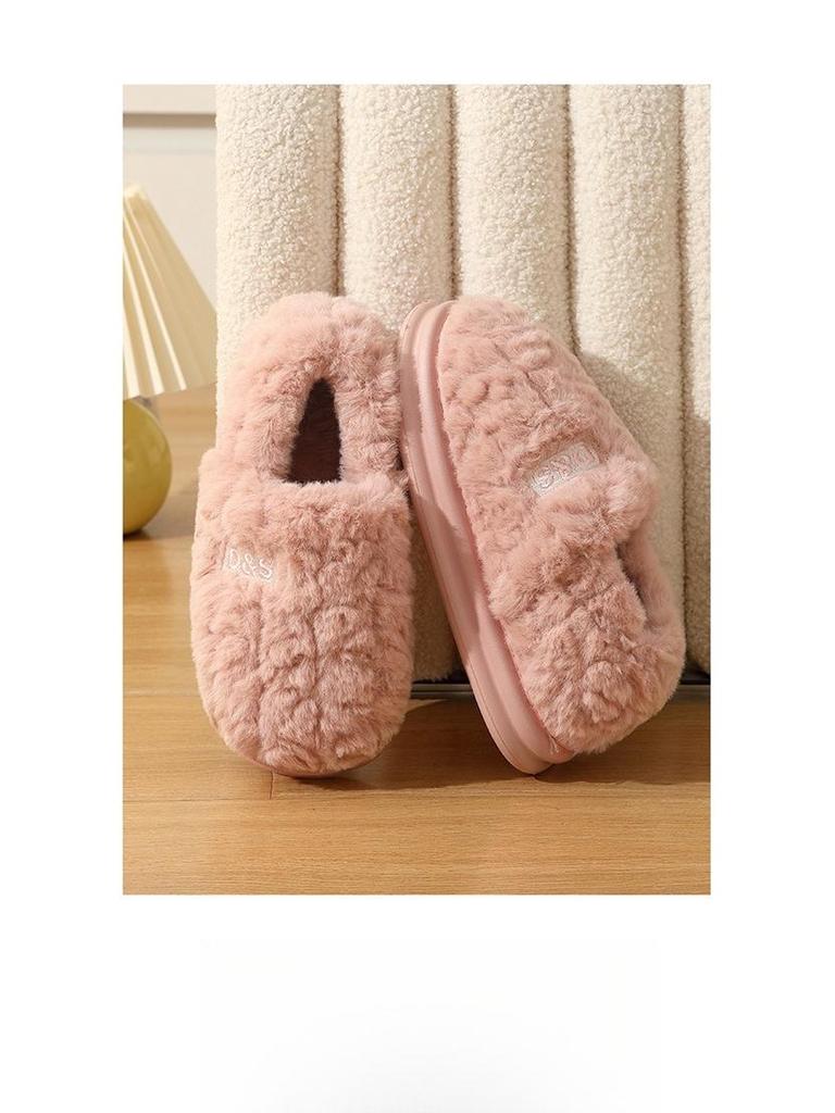 Pantofole Invernali da Uomo 2025 in Peluche di Cotone per Interni/Esterni - Suola Spessa e Tallone Coperto.