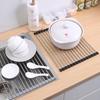Foldable Stainless Steel Sink Dish Rack and Drainer for Kitchen