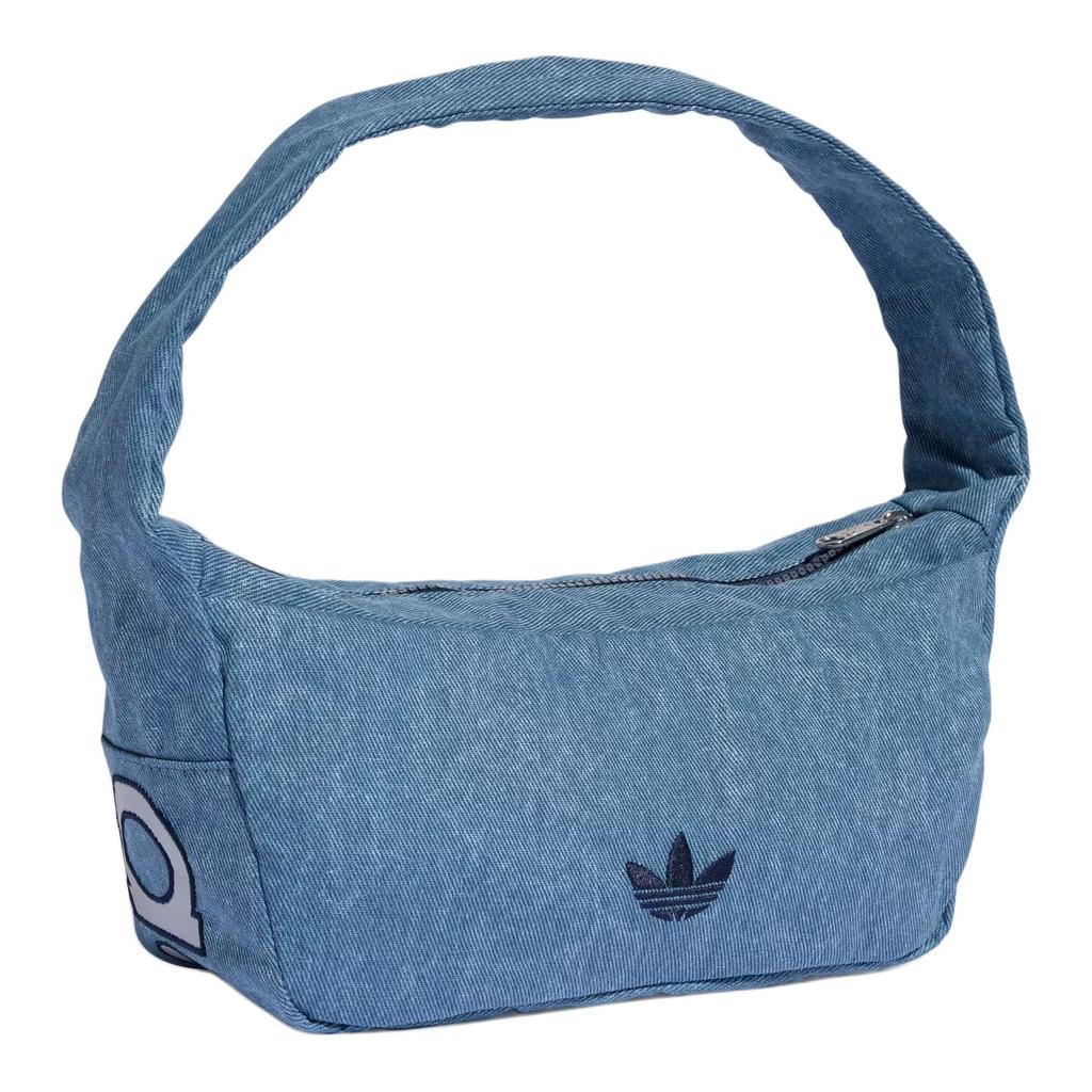 Adidas Originals Cotton Twill Shoulder Bag Small Unisex Denim Blue KE0684