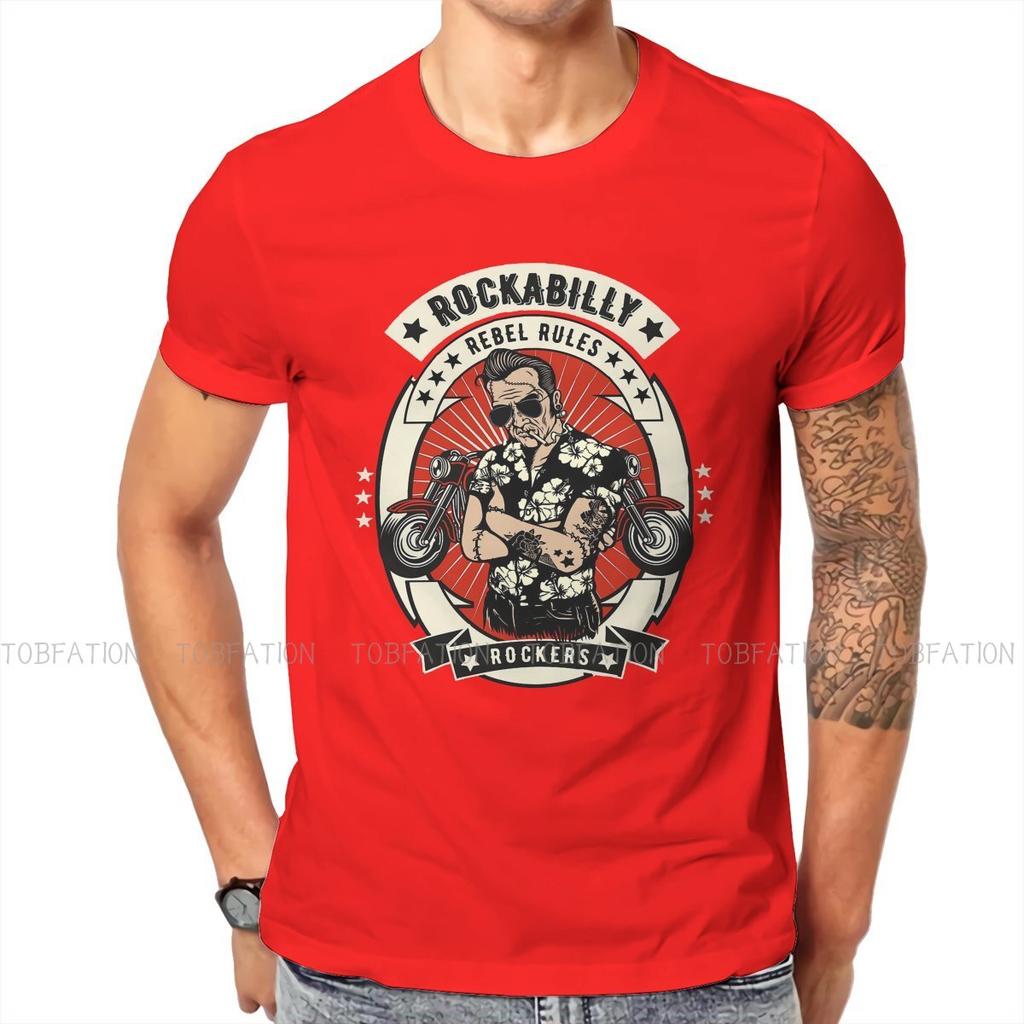 ZX Rockabilly Psychobilly Bikers Rock and Roll Vintage Rockers Essential T Shirt Classic Men Clothes Tops Cotton Crewneck T Shirt