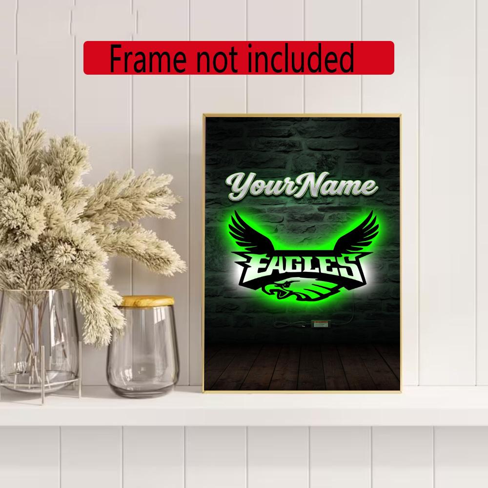 Philadelphia Eagles Personalized Name Diamond Paintings Mosaic Wall Round Diamond Art Painting Kits Embroidery Crystal Accessories Frameless