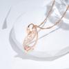 New Trend Glossy Pendant Necklace Fashion  Rose Gold Color Creative Metal Ethnic Jewelry Unique Romantic Daily Necklace