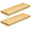Bamboo Shelf Set of 2 Pieces Wall Mounted For Living Room Begryf 80X20X3.8