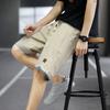 Pantaloncini estivi da uomo, pantaloni della tuta, larghi, casual, da spiaggia, tinta unita, cinque quarti, taglie forti