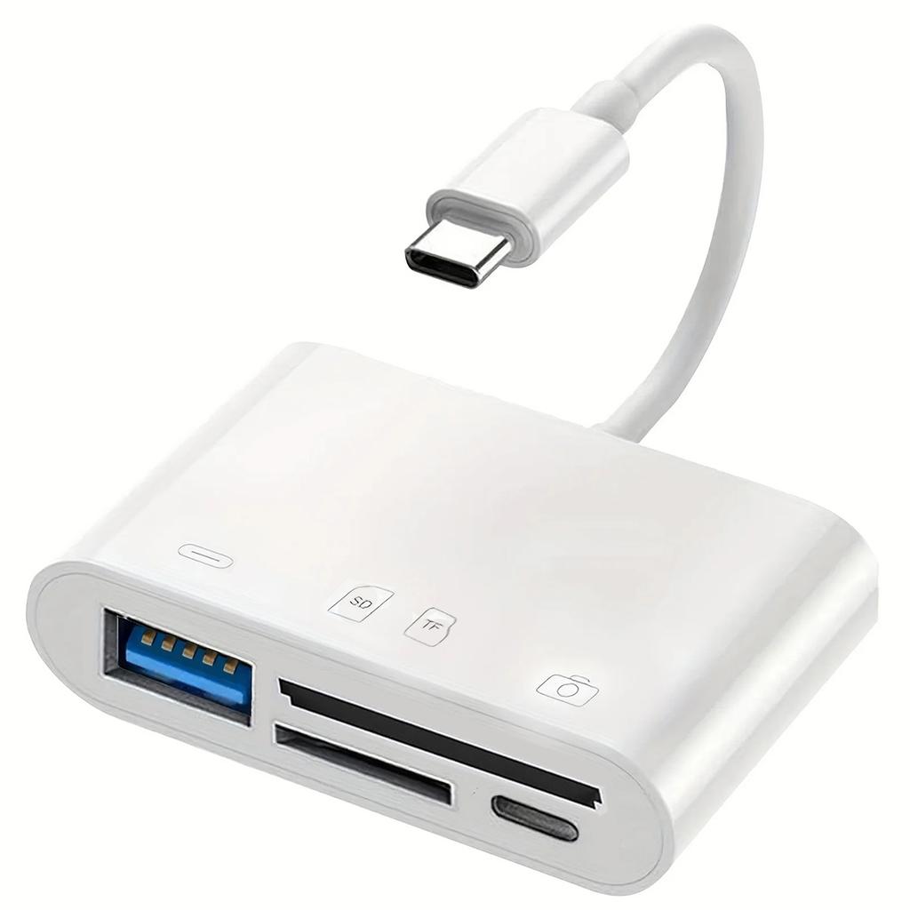 3-in-1 Type C Card Reader SD TF Memory Card Reader OTG Adapter High Speed Data Transmitter for iPhone 15 16  Samsun Xiaomi