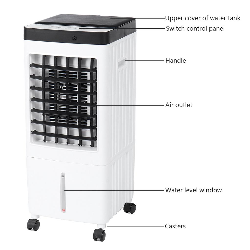 10L Mobile Cooling Fan Air Conditioning Fan Refrigeration Water Cooling Fan Water Tank Portable Air Conditioner Remote Control