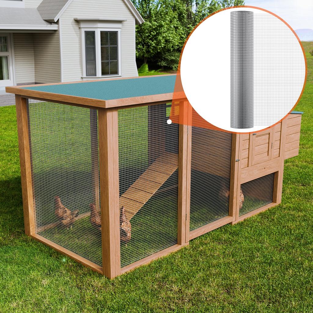 VEVOR Hardware Cloth, 1/2 inch 36in x 50 ft 19 Gauge, Hot Dipped Galvanized Wire Mesh Roll, Chicken Wire Fencing, Wire Mesh for Rabbit Cages, Garden