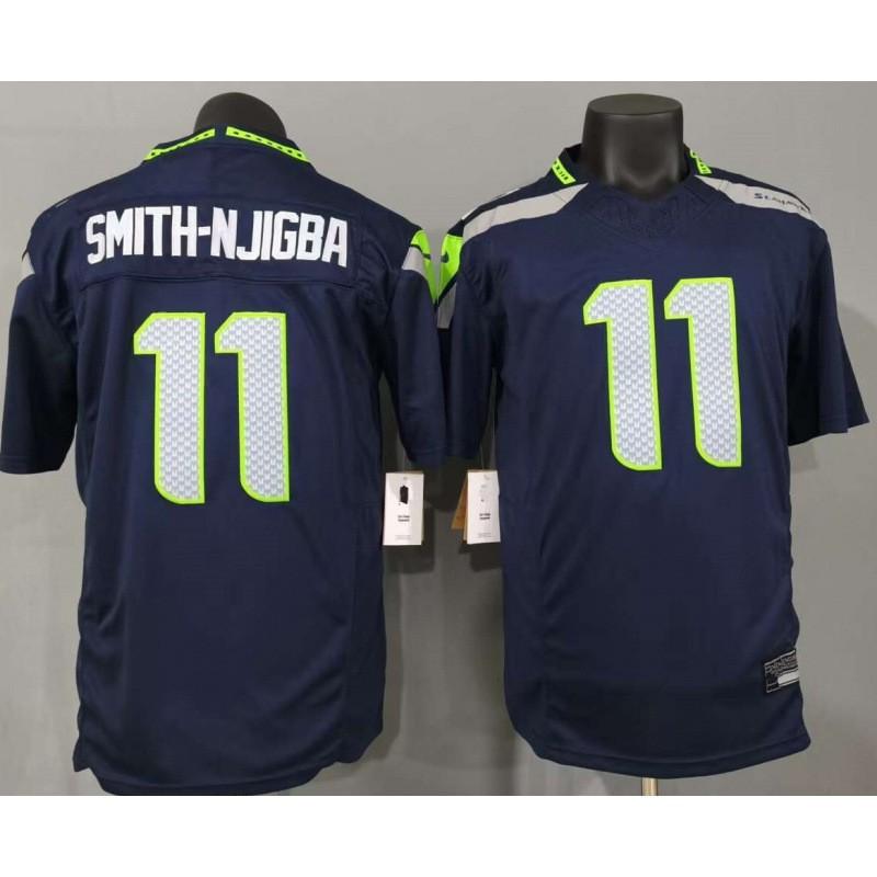 Seattle Seahawks NFL Football Jersey 11 Navy Blue Embroidered Premium Quality Mens Sports Fan Apparel