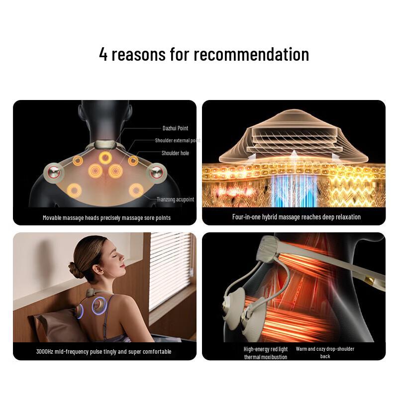 SKG X7 Pro Smart 4-in-1 Pulse Neck & Shoulder Massager CN Plug (adapter Included)