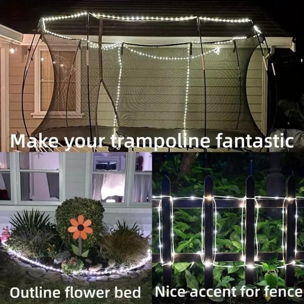 Solar String Tube Light Outdoor Waterproof Multi-color Light Flashing Light String Garden Decoration Atmosphere Courtyard Trees