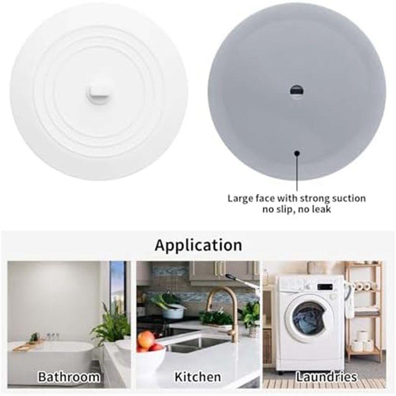AEE4-Bathtub Drain Stopper - Silicone Kitchen Bathroom Bath Tub Drain Hair Stopper, Bathtub Drain Plug, Bathtub Drain Cover