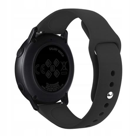 Silicone Rubber Strap for Samsung Galaxy Watch Active 2 20mm - Black