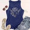 Casual Summer Sleeveless Women's Loose Horn-patterned Large Vest