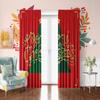 Set Of 2 Sheets Winter Christmas Tree Decoration Printed Curtains Polyester Material Suitable Bedroom Living Room Study Made Sitting Window Treatment