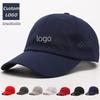 Perforated Baseball Cap With Custom Logo Text Print, Lightweight Quick Dry Running Cap, Adjustable Golf Tennis Hat