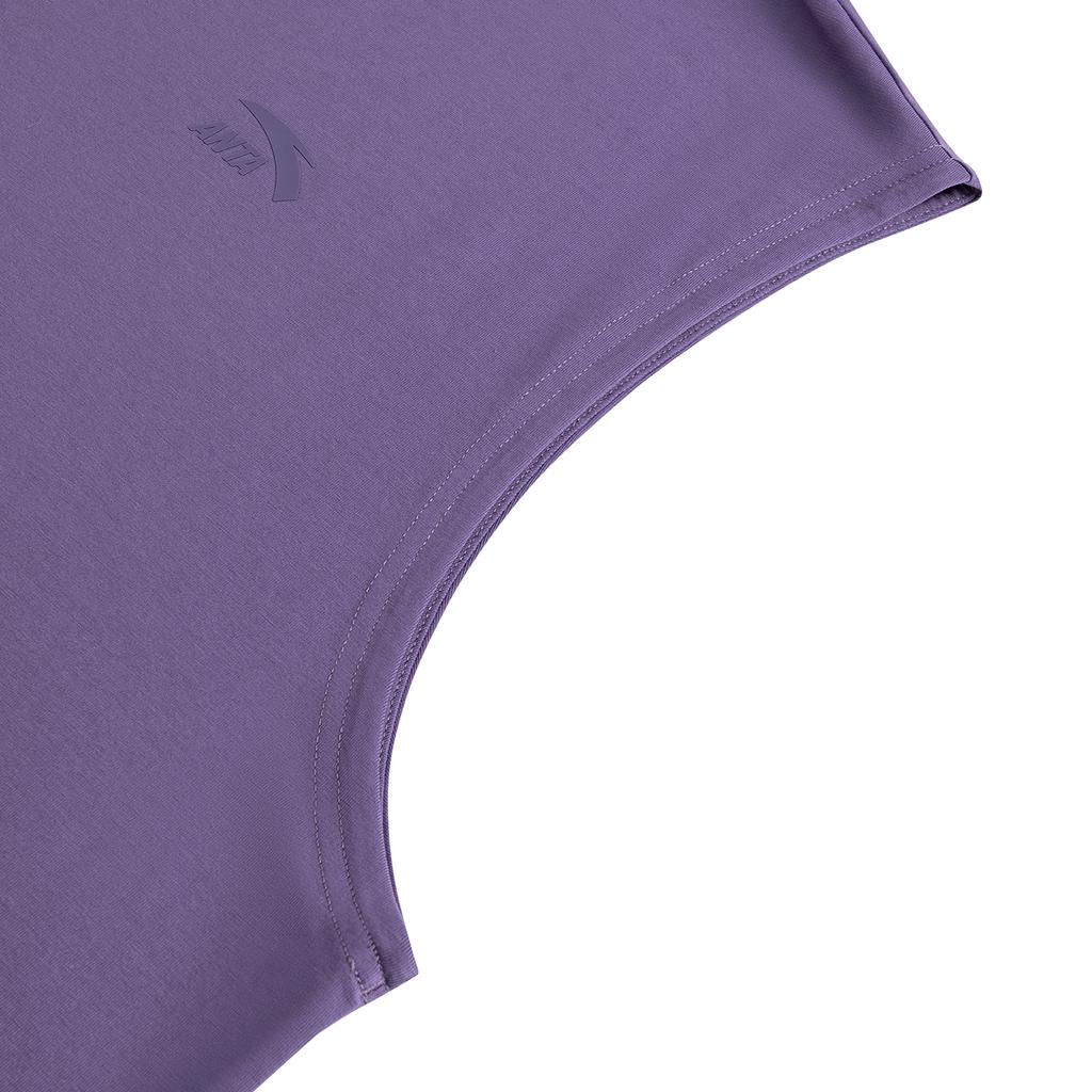 Anta Mens Loose Knit Summer Vest Men tops Crystal-Purple 952628115-4