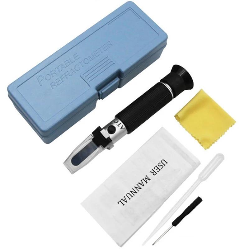 

Ручной рефрактометр для спирта, тестер спирта ATC, измеритель концентрации спирта, диапазон 0-80%, рефрактометр для пива и вина