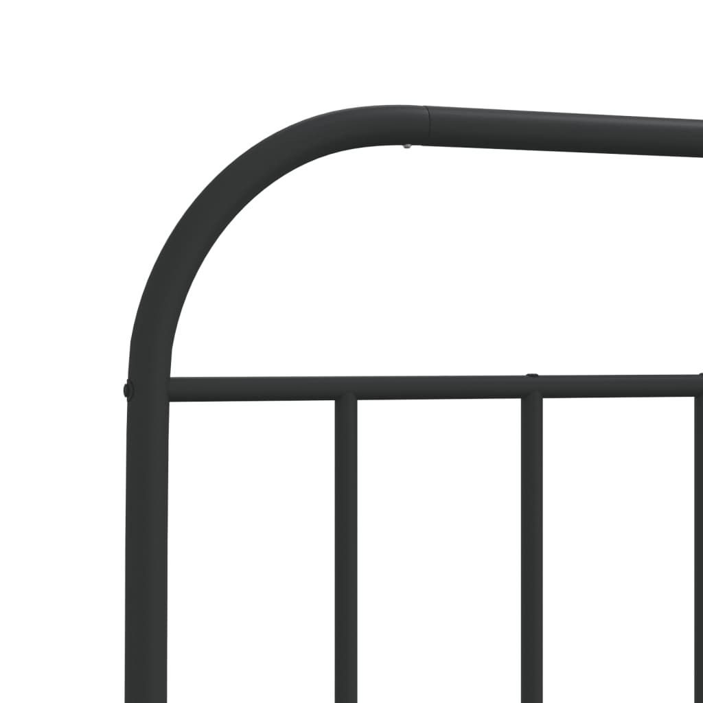 Vidaxl Testata in Metallo, Nera, 75 Cm