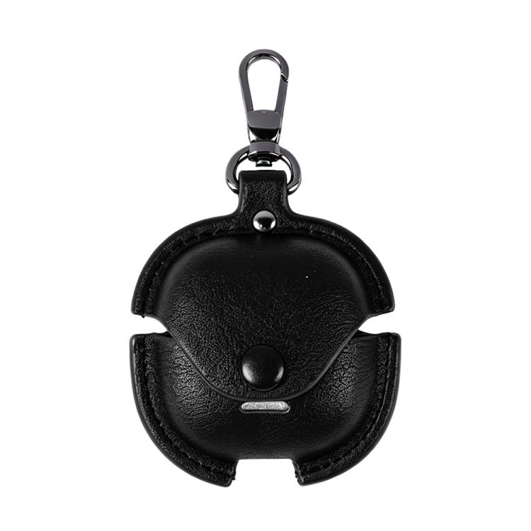 Hot Selling for Redmi Buds 8 Active Business Leather Earphone Protective Case with Hook For Redmi Buds 8 чёрный