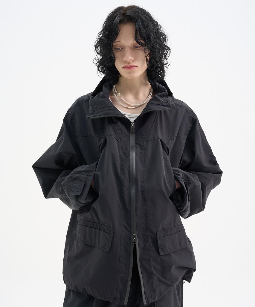 Trip Le Sens Multi-Way Windbreaker Jacket_Charcoal