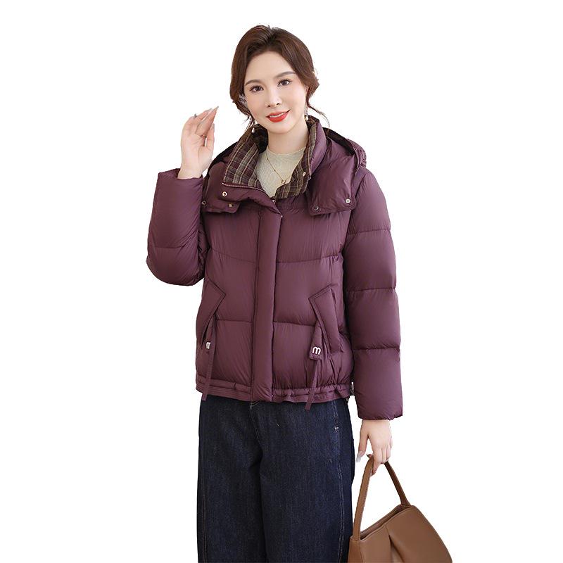2025 Winter Short Down Jacket for Women - Petite Fashion Warm Puffer with White Duck Down
