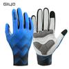 Giyo Windproof Autumn and Winter Warm Road and Mountain Bike Fleece Long Finger Gloves for Men and Women Outdoor Cycling Gear