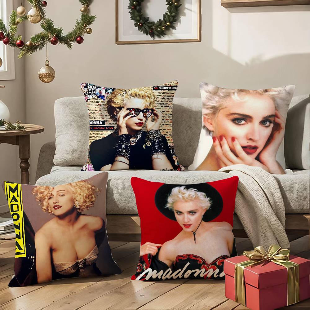 Piosenkarka M-Madonna-MT Muzyka Jak Dziewica Poszewka Komfortowa Sofa Łóżko Jedwabista elegancka Niewidoczny zamek Dekoracyjna poszewka na poduszkę