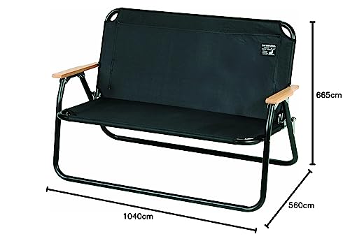 Captain Stag Aluminum Bench with Backrest, CS Black Label, UC-1660