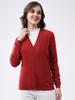 Womens Regular Fit Solid Cardigan