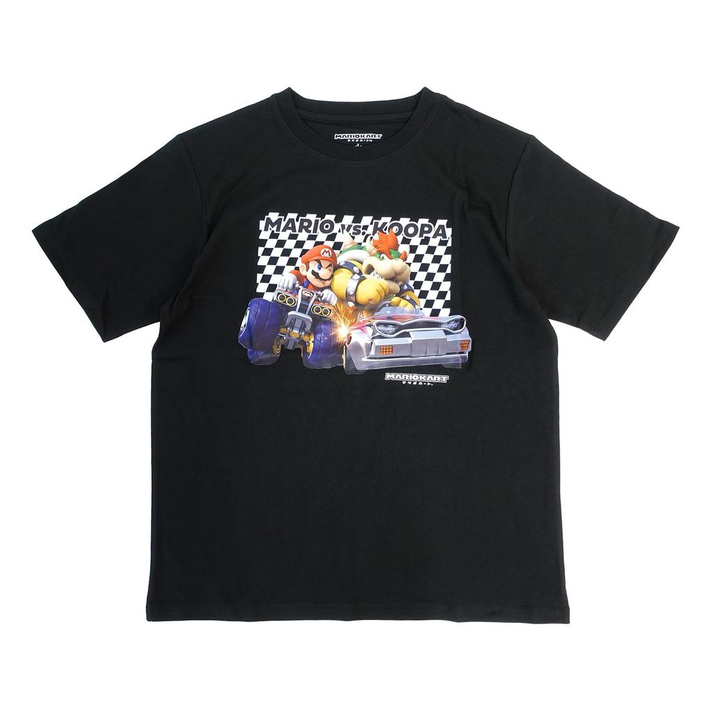 Mario 3D character print [Fineplus] T-shirt, short-sleeved, Kart, Mario, Bowser, racing, merchandise,