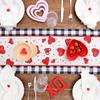 GEEORY Valentine's Day Table Runner 13 x 72 Inch, Red Hearts Polka Dots Decorative Farmhouse Table Decoration for Kitchen Dinning, Indoor Outdoor
