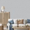 Checkerboard Wallpaper Light Gray, Gray and White 50x1000