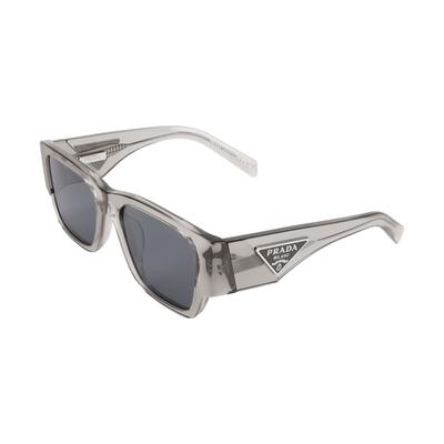 Prada Logo Design Square Sunglasses Unisex Sunglasses Gray PR10ZF16Z70B55