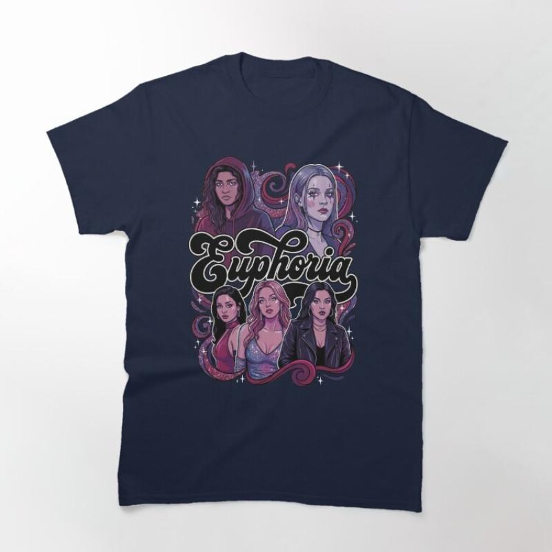 drama series Euphoria protagonist graphic 100Cotton unisex shirt 2026 Summer New Y2k Vintage Fashion Unisex Short sleeve Tshirt