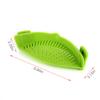 Clip-on Green Silicone Pasta Snap Strainer Dishwasher Safe Colander Universal Size Fit Most Pans Suitable for Draining Pasta Vegetables Potatoes etc