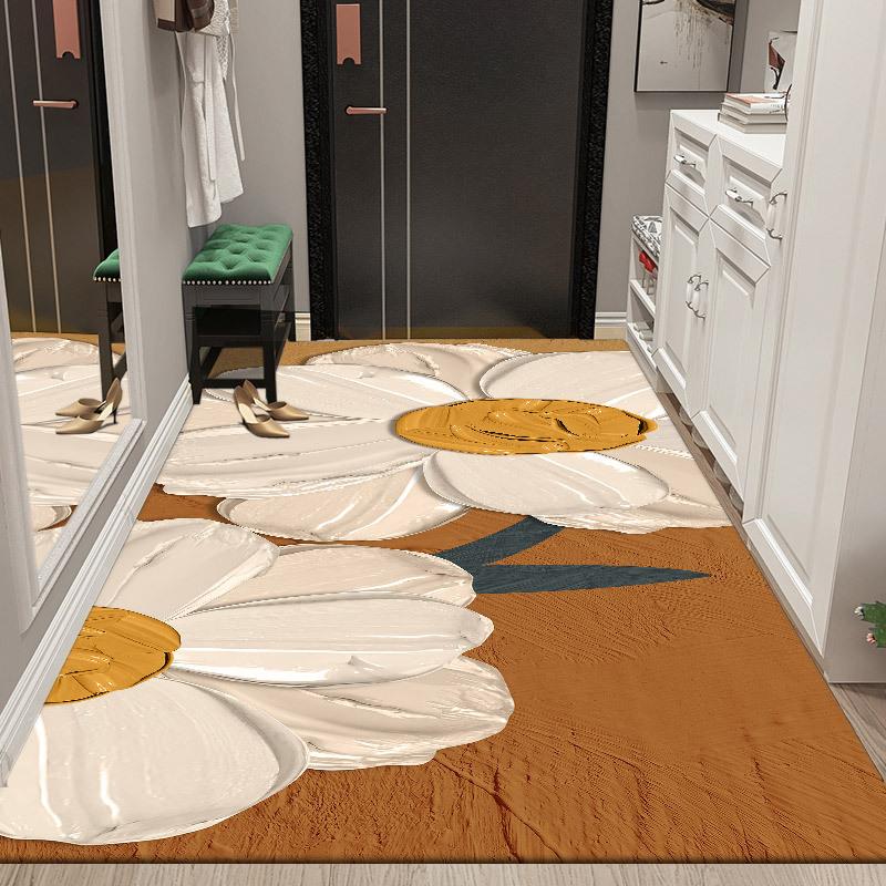 Home Floor Mat Door Dirt Resistant Carpet Bedroom Bedside Easy To Maintain Living Room Bathroom Absorbent Foot Mat
