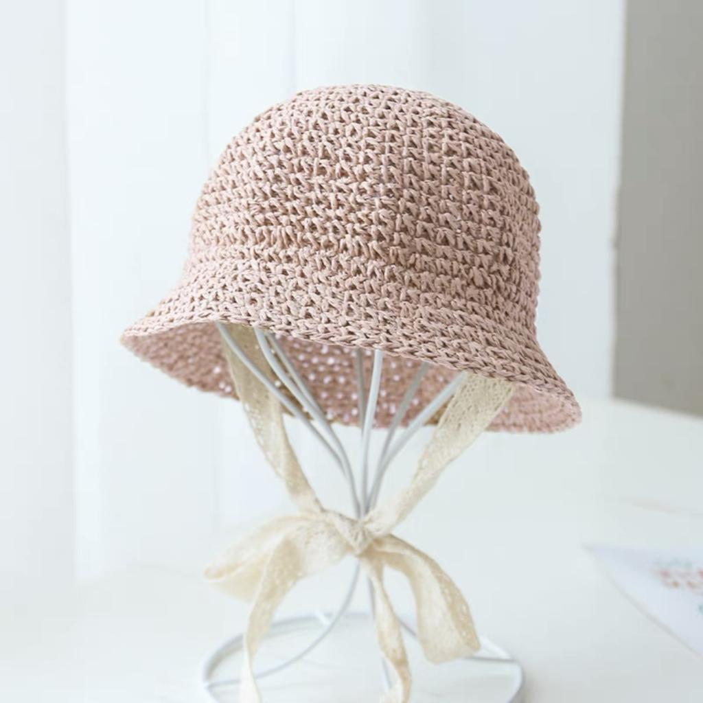 Baby Hats And Caps Kids Hats Sun Hat Baby Summer Straw Baby Girl Cap Lace Bow Beach Children Panama Hat