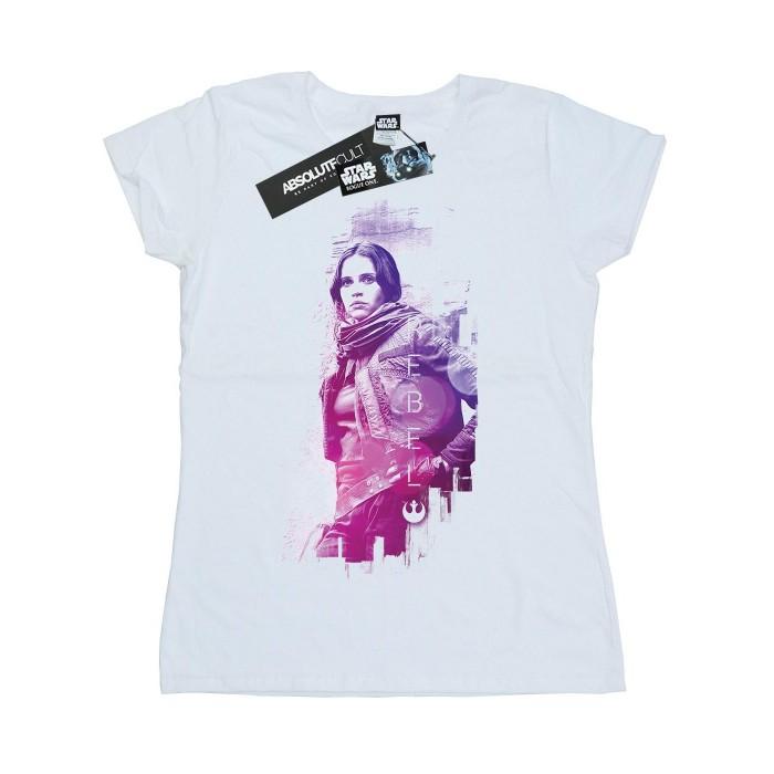 

Star Wars Womens/Ladies Rogue One Jyn Erso Rebel Cotton T-Shirt XXL білий