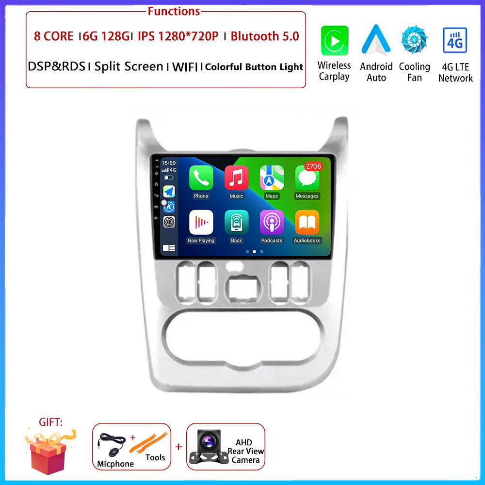 Android Carplay For Renault Logan 1 Sandero 2009 - 2015 For Lada Largus Car Radio Navigation GPS Multimedia Video Player