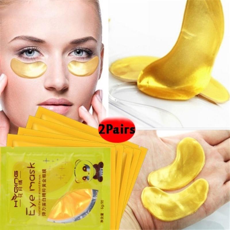 Buy 2Pairs/Set Gold Masks Crystal Collagen Eye Mask AntiWrinkle Eye