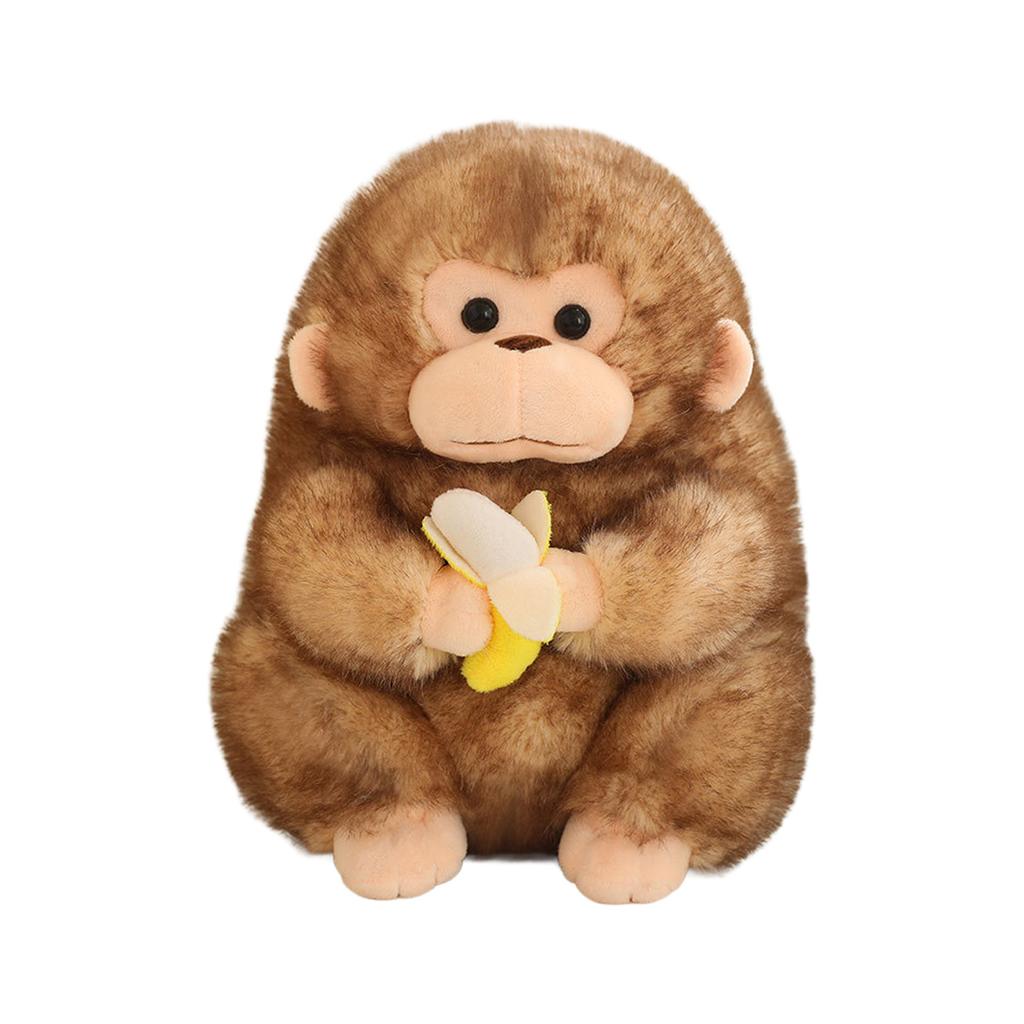 Stuffed Monkey Plush Golden Monkey Toy Chinese Zodiac Gift Soft Short Plush Realistic Design For Holiday Decor And Kids