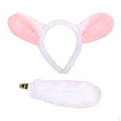 Animal Ears and Tail Set Cute Fancy Dress Cosplay Supplies for Stage Performance